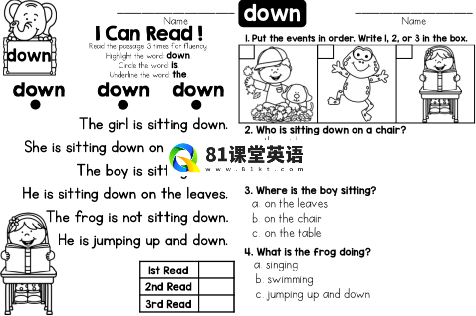 Sight Word Read Comprehension 图片11