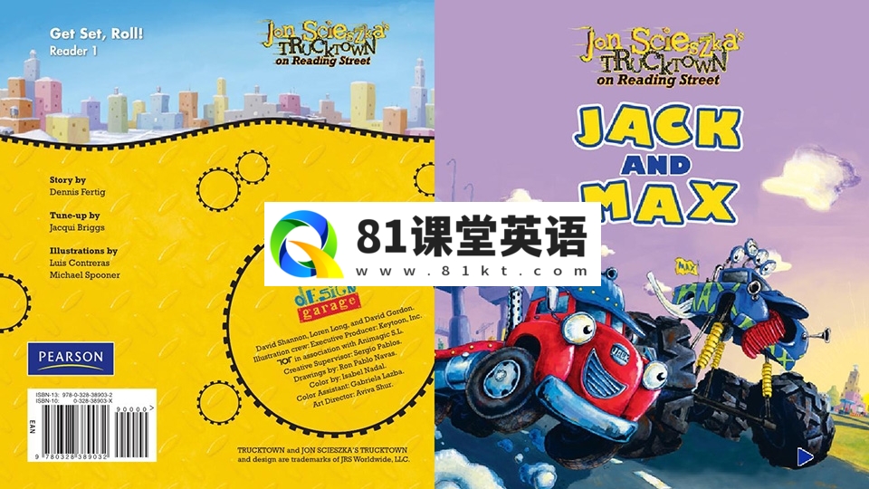 《Trucktown汽车镇的故事》36册英文有声绘本分级读物，PDF绘本+音频MP3，百度网盘下载！-81课堂英语