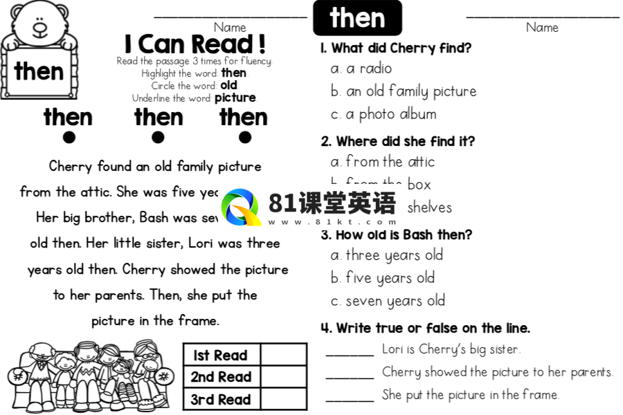 Sight Word Read Comprehension 图片19