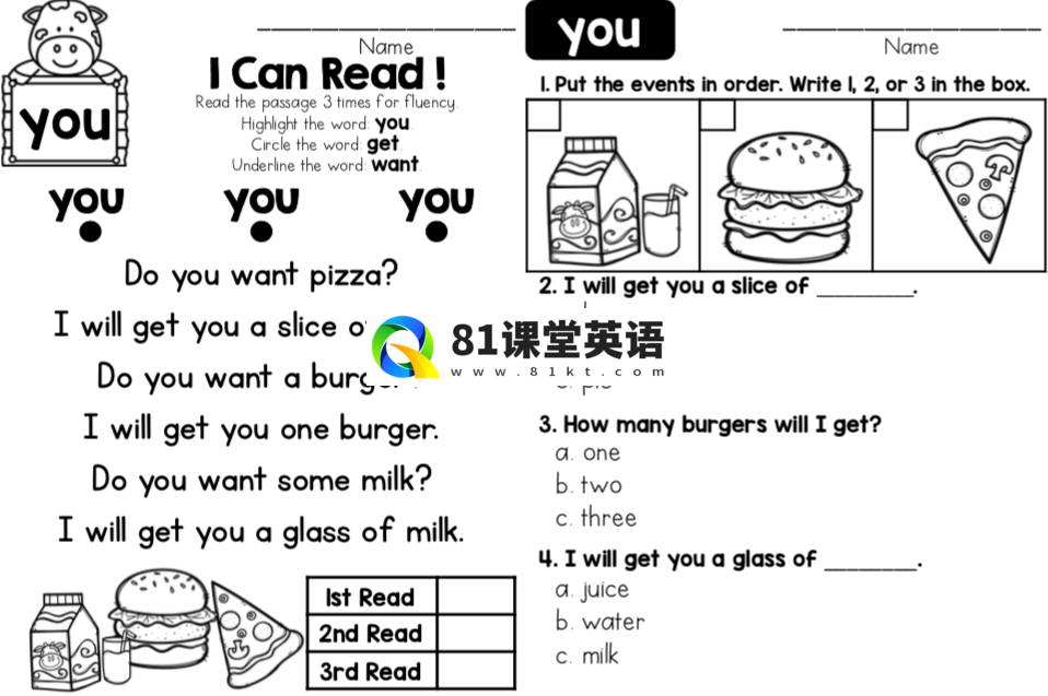 Sight Word Read Comprehension 图片13