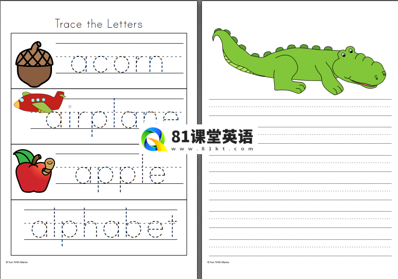 字母练习作业纸 图片41